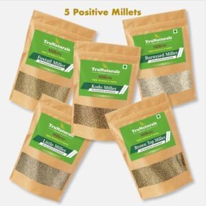 Unpolished 5 Positive Millets Combo | Sridhanya Millets